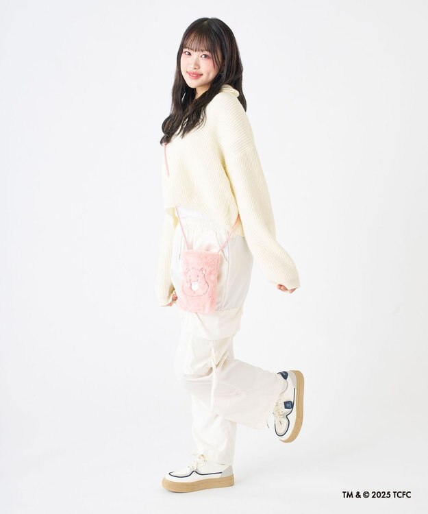 MOONBAT Care Bears(ケアベア) フェイクファーサコッシュ 手洗い可能 バッグ ライトイエロー