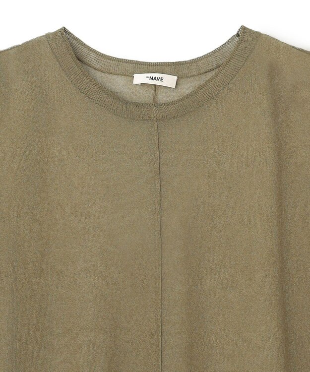 NAVE シアーニット ノースリーブ カーキ系