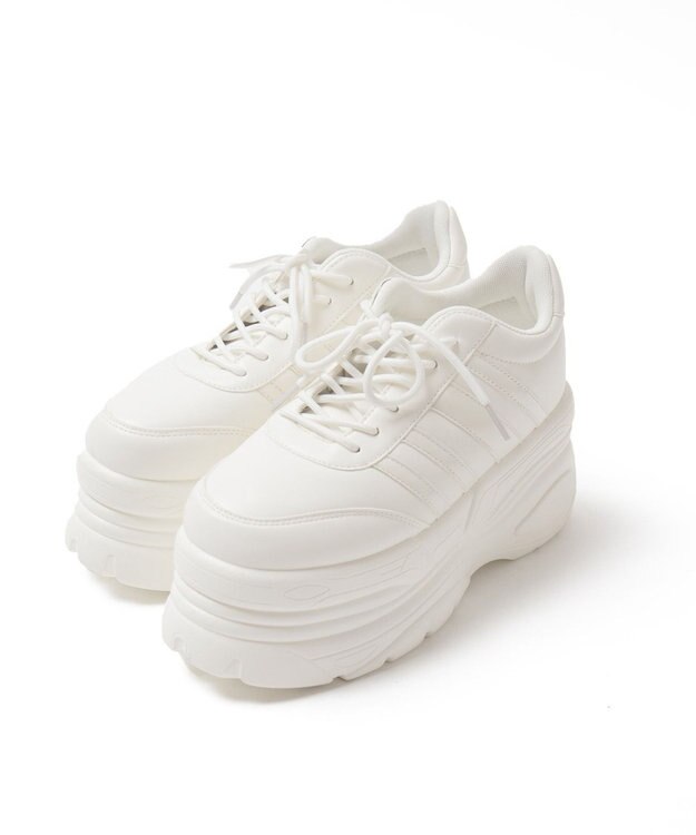 WEGO 超厚底ラインスニーカー ホワイト