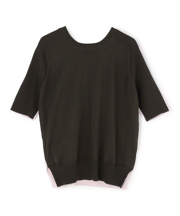 BEIGE， JULIE / コットンシルク 2WAY半袖ニット Lilac