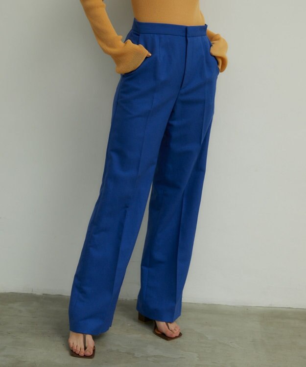 BEIGE， CLAUDE / ワイドストレートパンツ Blue