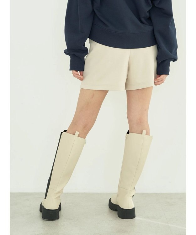 earth music&ecology フロントジップショートパンツ Beige