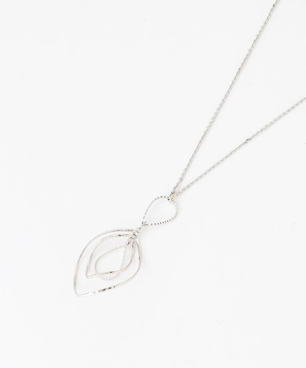 J.PRESS LADIES ラインドロップ ネックレス シルバー系