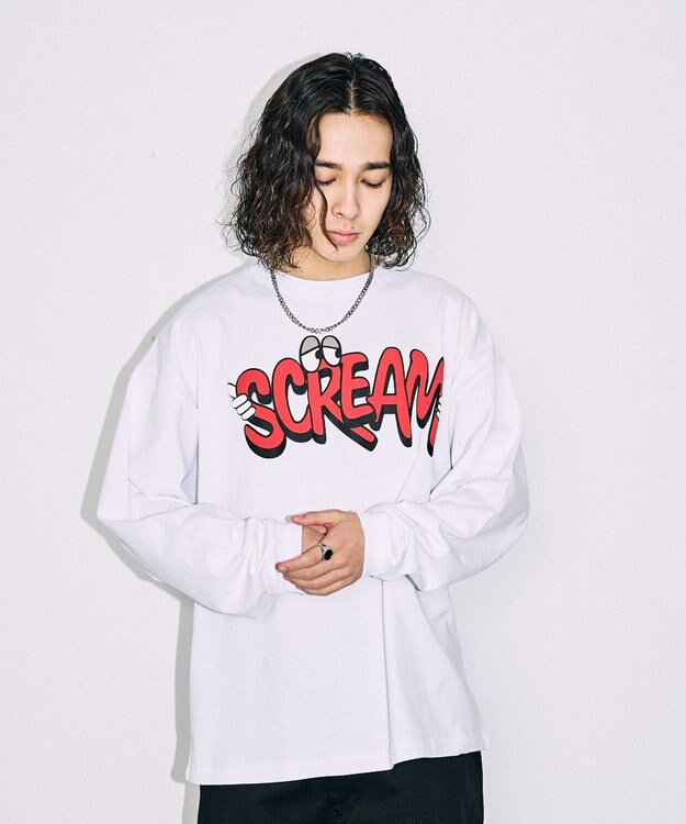 WEGO 【SETITEM】アクセ付きグラフィックロンT ホワイトその他