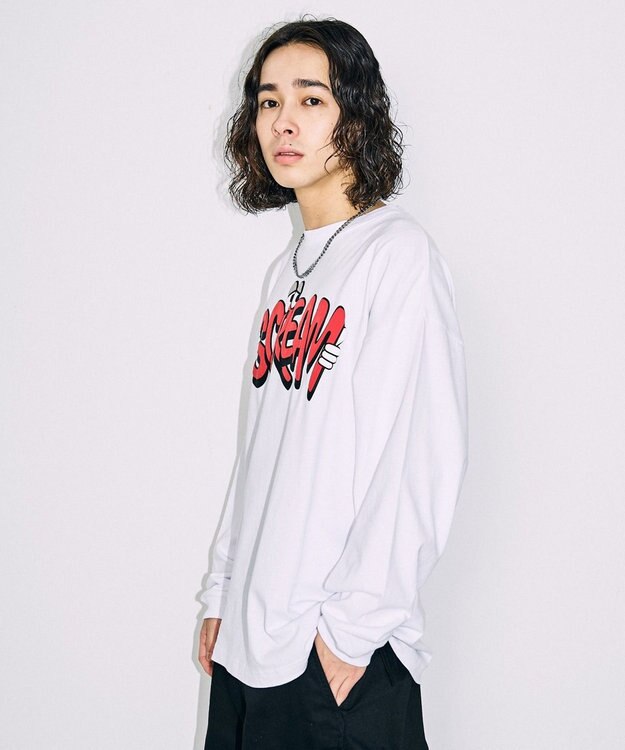 WEGO 【SETITEM】アクセ付きグラフィックロンT ホワイトその他