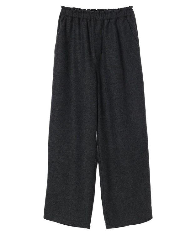 earth music&ecology ヘリンボーンイージーパンツ Black