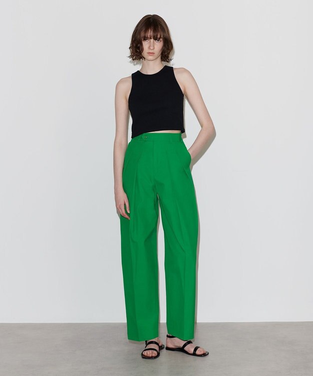 NAVE 【Nave】ライトキャンバス タックパンツ グリーン系