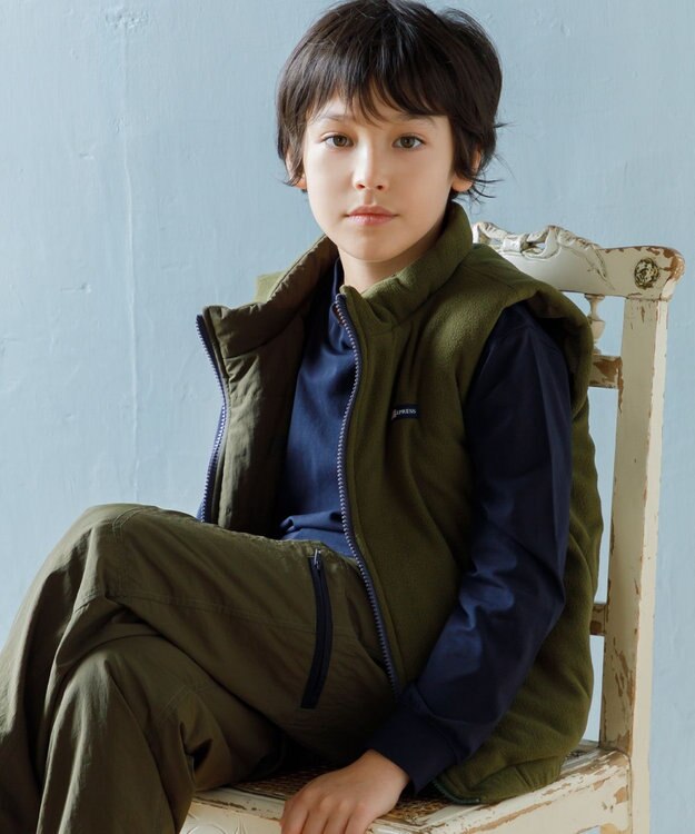 J.PRESS KIDS 【140-170cm】リバーシブル ベスト カーキ系