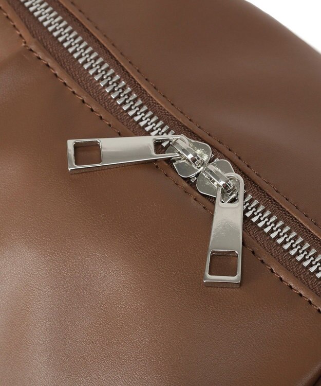 Green Parks スクエアボストンバッグ Brown