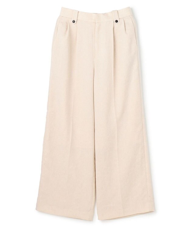 UNFILO 【セットアップ着用可】TENNEN TOUCH タックワイドパンツ ベージュ