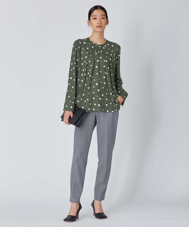 ICB 【洗える】 TR2WAYストレッチ パンツ グレー系