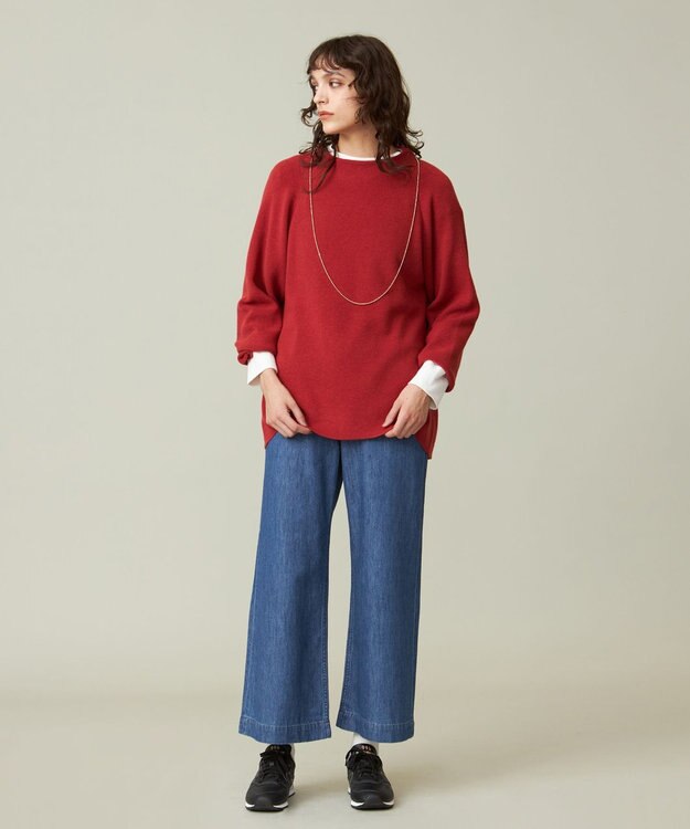 J.PRESS YORK STREET 【WOMEN】ANTI PILLING  ボトルネックニット オレンジ系