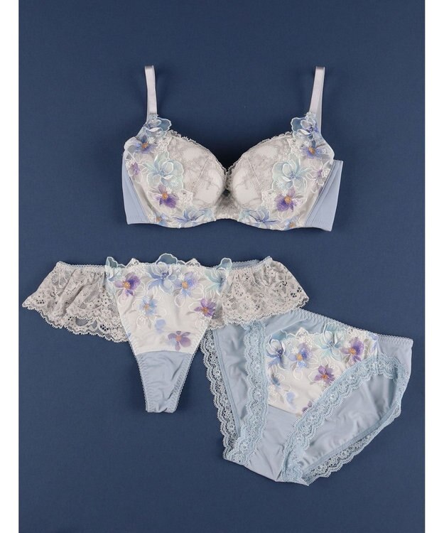 WACOAL 【ハグするブラ】 ブラジャー 体温を感知してカラダになじむ 谷間メイク 脇・背中すっきり レディース BRB498 /ワコール ブルー