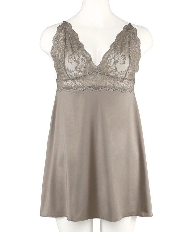 San-ai Resort（三愛水着楽園） 【新レース】カシュクール脇高スリップ 【northerly】 チャコール