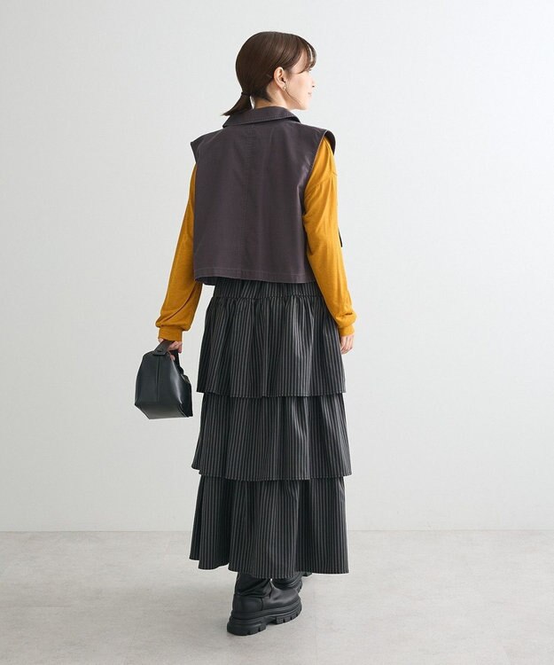 Green Parks ・ＥＬＥＮＣＡＲＥ　ＤＵＥ　ティアードロングスカート Stripe