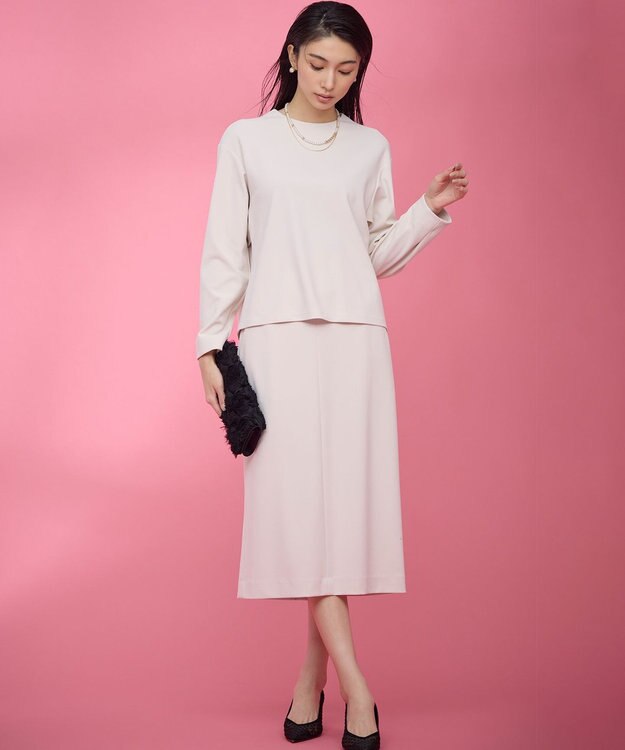 組曲 L 【KUMIKYOKU NAVY】コンフォータブルアムンゼン タイトスカート サンドベージュ系