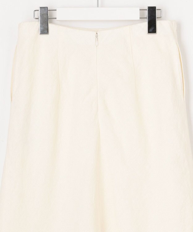 自由区 【XSサイズ～】ブライトリネンオックス スカート アイボリー系