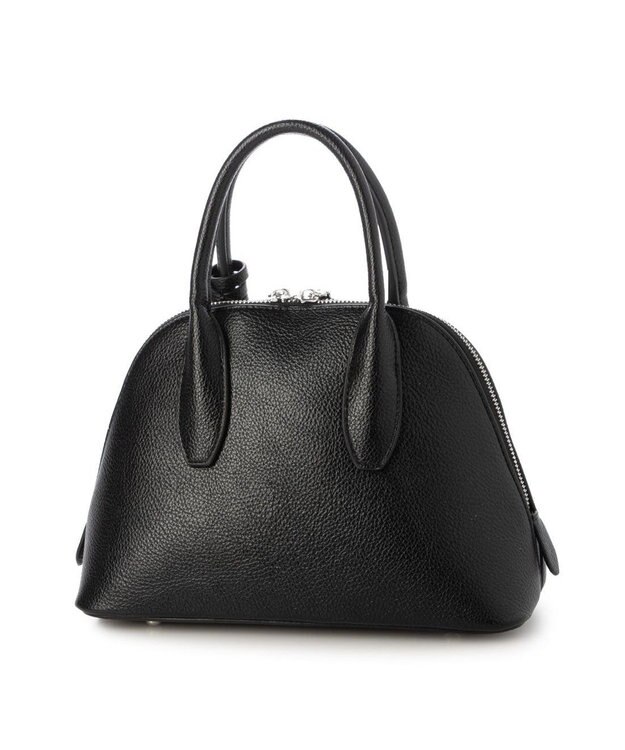 UNBILLION カシュカシュ cachecache / ポーチ付きシェル型ボストン ブラック