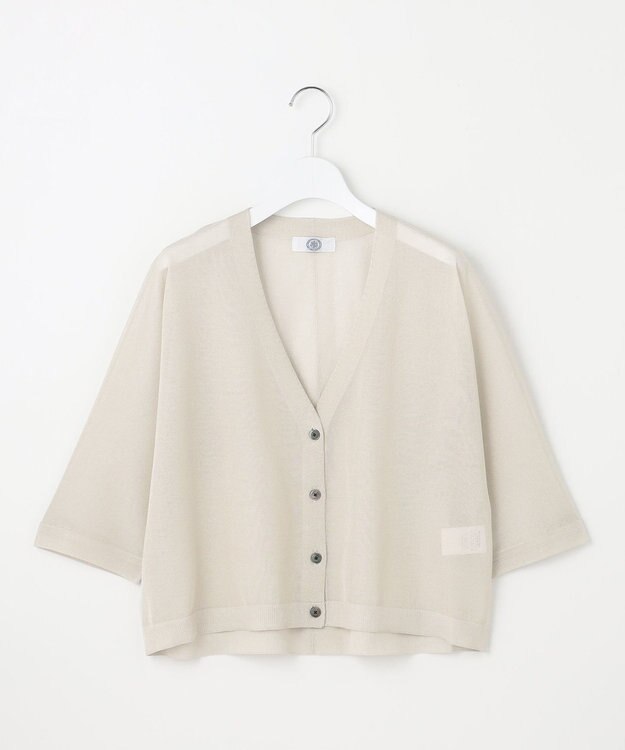J.PRESS LADIES S 【WEB限定カラーあり・洗える】SHEER LIGHT KNIT Vネック カーディガン ベージュ系