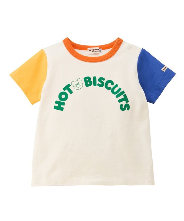 MIKI HOUSE HOT BISCUITS 【70-120cm】ロゴシリーズ 半袖Tシャツ マルチカラー