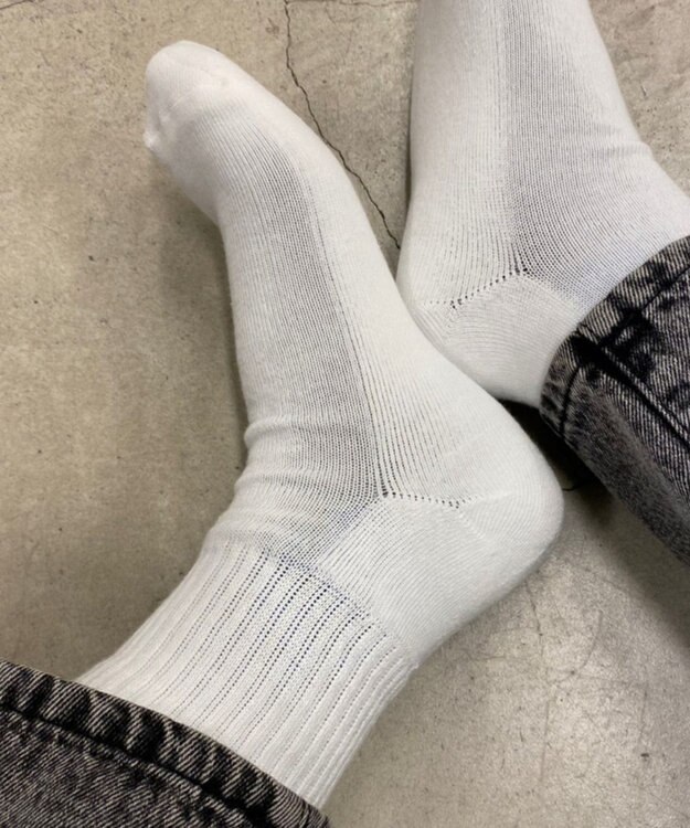 WEGO カラーパイルソックス（U） ホワイト