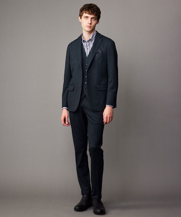 JOSEPH ABBOUD 【ウエストも伸びる！/ストレッチ/弱撥水】ムリネ ジャージ パンツ ネイビー系