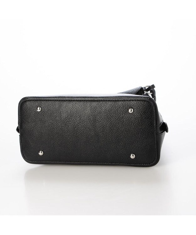 UNBILLION カシュカシュ cachecache / ポーチ付きシェル型ボストン ブラック