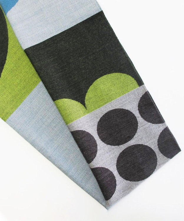 POLS ウールジャカードストール イエロー