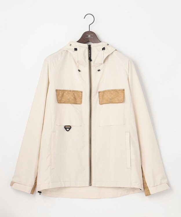 JOSEPH ABBOUD MOUNTAIN 【UNISEX】軽量/撥水 リップワッシャーコンビ マウンテンパーカー ホワイト系