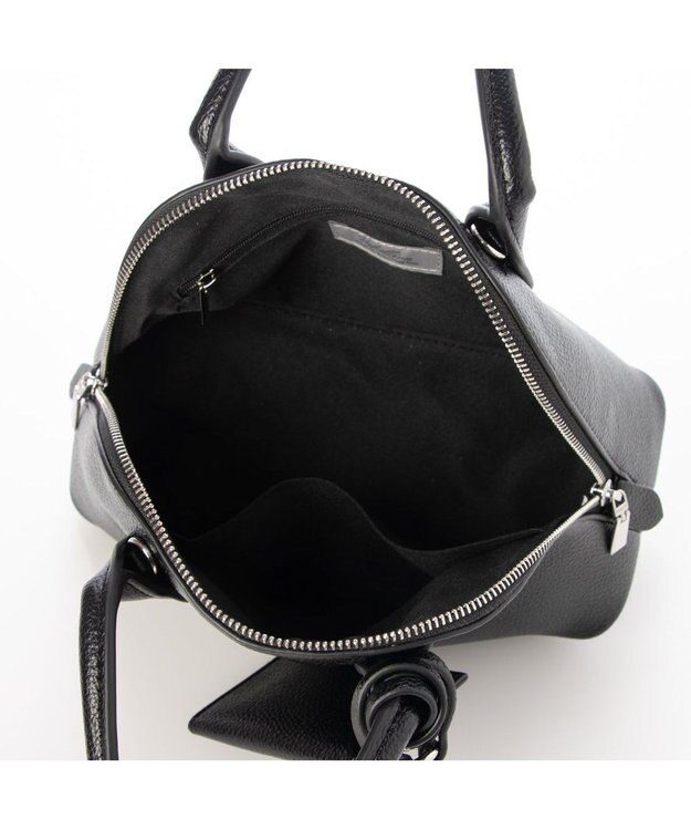 UNBILLION カシュカシュ cachecache / ポーチ付きシェル型ボストン ブラック