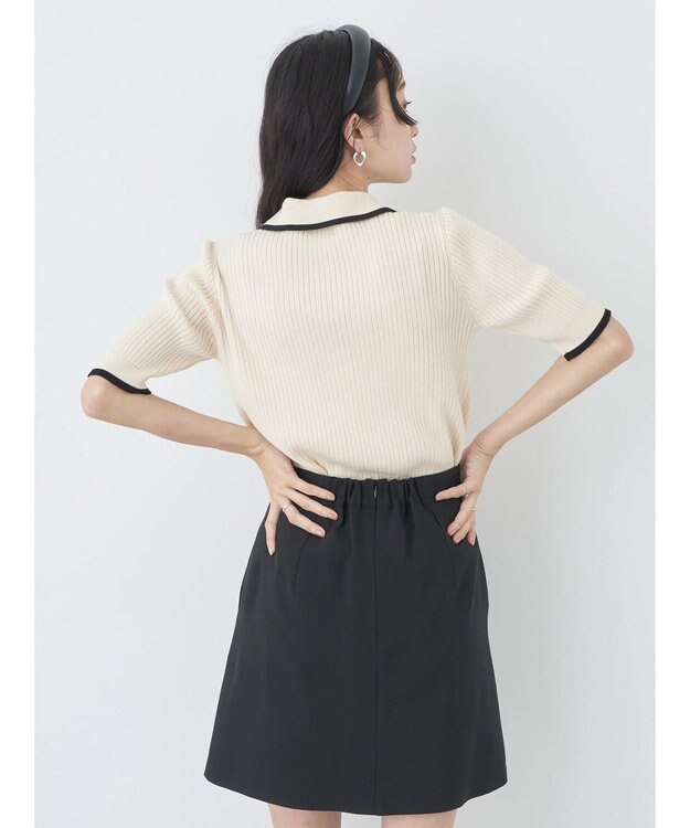 earth music&ecology ハイショクポロニット Ivory