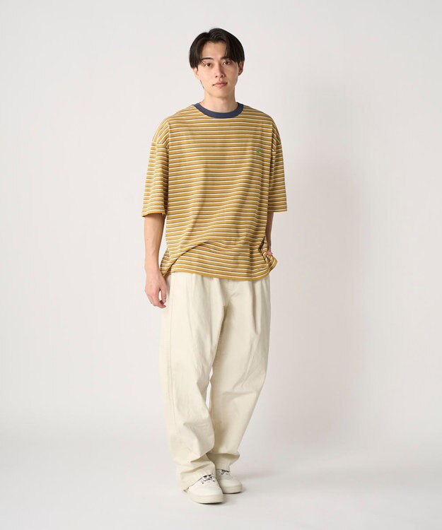 OP／FILA 【Kappa】ウェルネスクラブボーダーTシャツ イエロー