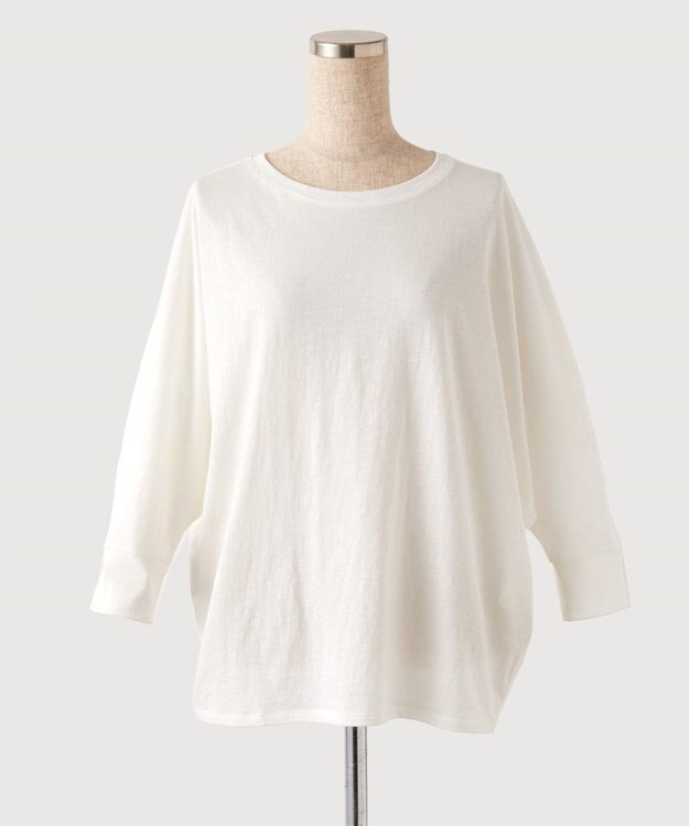 TOQUE 〈大草直子さんアドバイザー〉 【天然素材】タンギスコットン天竺ドルマンTシャツ オフ