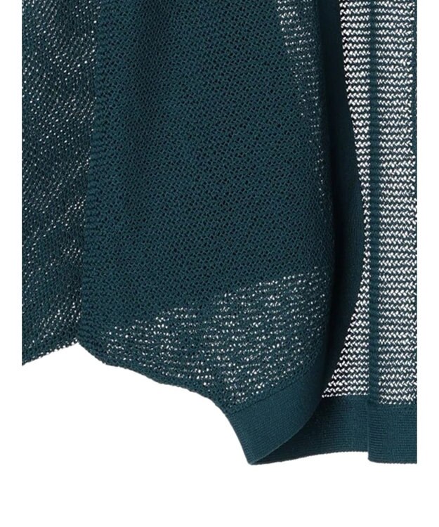 AMERICAN HOLIC ニュアンスメッシュニットカーディガン Charcoal Gray