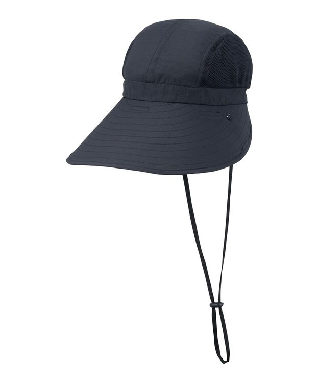 MOONBAT 【遮光100％/遮熱/UV100％/UPF50+】断熱ハット シェードジョッキー 帽子 手洗い可能 サイズ調整可能 ブラック