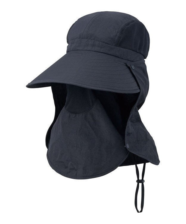 MOONBAT 【遮光100％/遮熱/UV100％/UPF50+】断熱ハット シェードジョッキー 帽子 手洗い可能 サイズ調整可能 ブラック