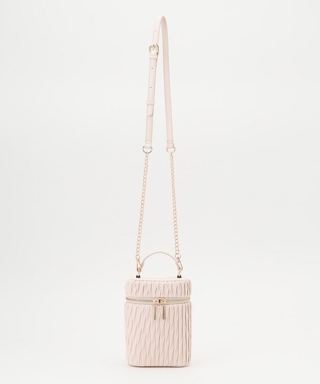 LA BAGAGERIE 【MONICA】ランダムプリーツバニティバッグ アイボリー