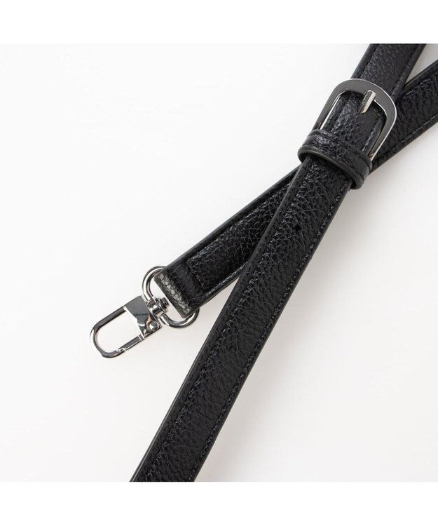 UNBILLION カシュカシュ cachecache / ポーチ付きシェル型ボストン ブラック