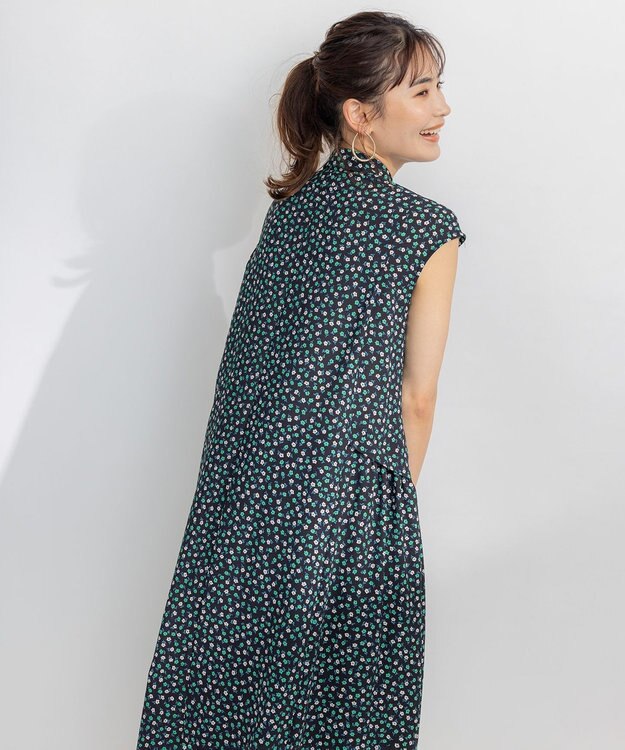 組曲 【洗える】プティフラワージョーゼットシフォン ワンピース グリーン系5