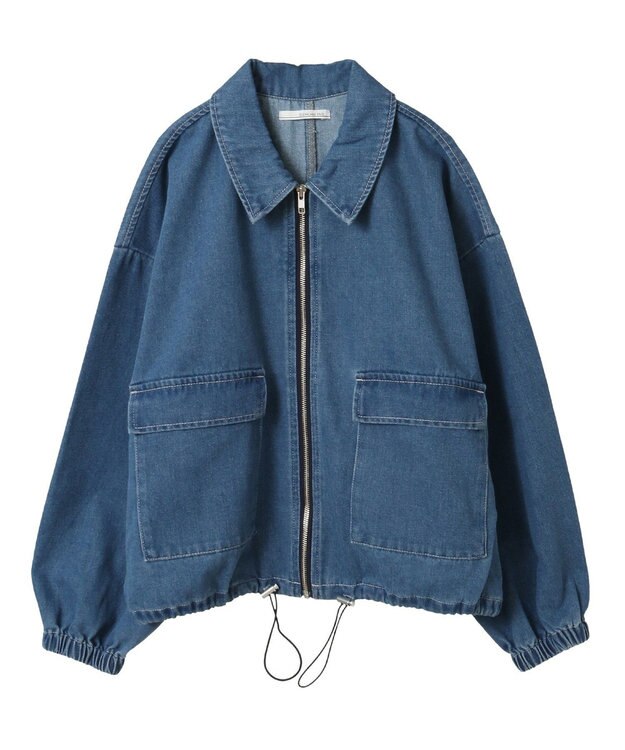 Green Parks ・ＥＬＥＮＣＡＲＥ　ＤＵＥ　デニムステンカラーブルゾ Indigo