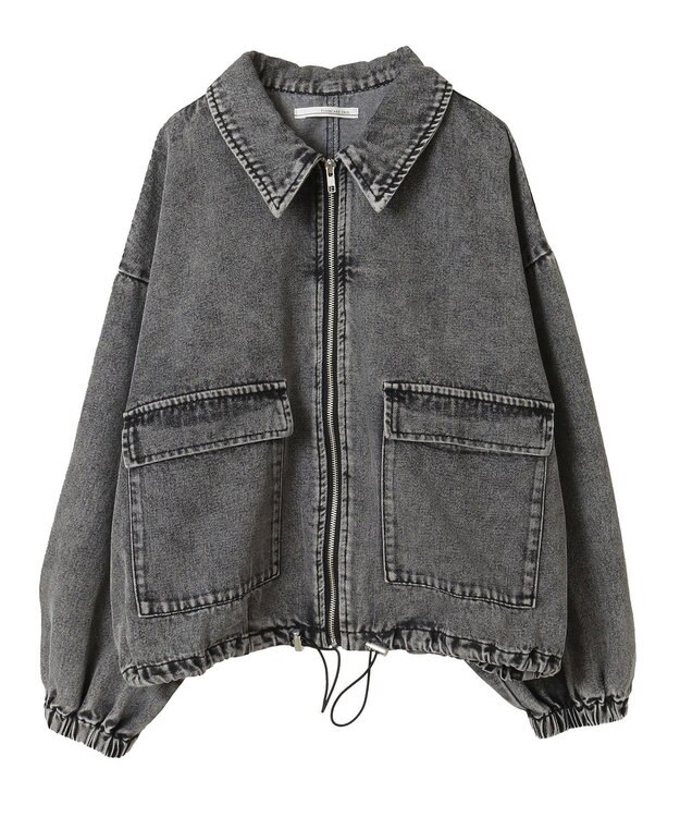 Green Parks ・ＥＬＥＮＣＡＲＥ　ＤＵＥ　デニムステンカラーブルゾ Black