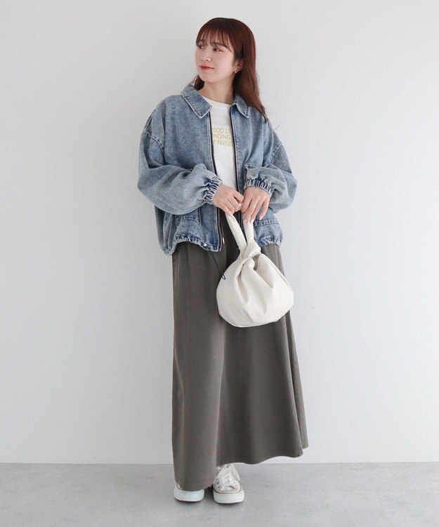 Green Parks ・ＥＬＥＮＣＡＲＥ　ＤＵＥ　デニムステンカラーブルゾ Light Indigo