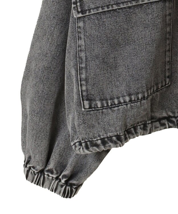 Green Parks ・ＥＬＥＮＣＡＲＥ　ＤＵＥ　デニムステンカラーブルゾ Black