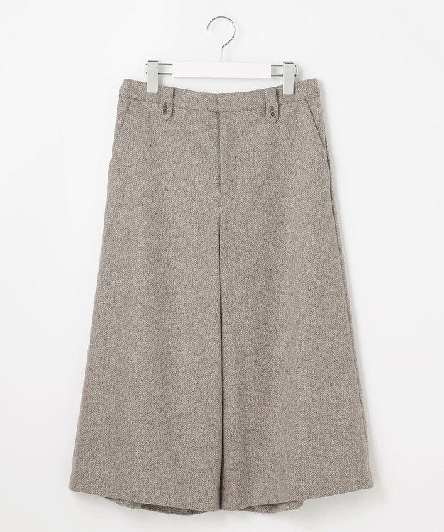 J.PRESS LADIES S 【WEB限定】ネップヘリンボーン ガウチョ パンツ 【WEB限定】モカ系