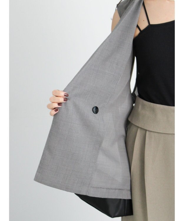 Te chichi サイドオープンライトジレ ブラック