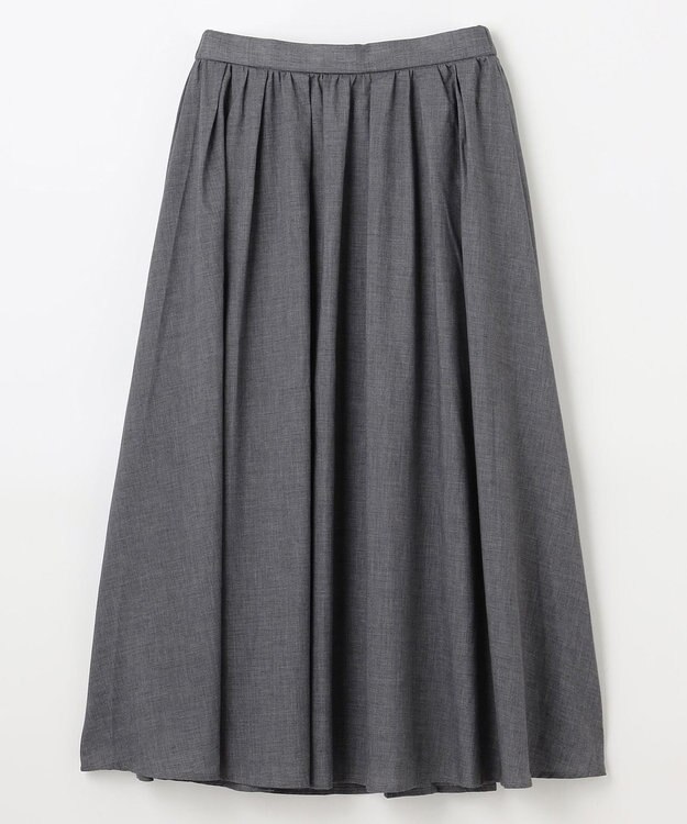 ANY 【大好評につき新色追加！/ウエストゴム】シャンブレーライクフレアスカート グレー