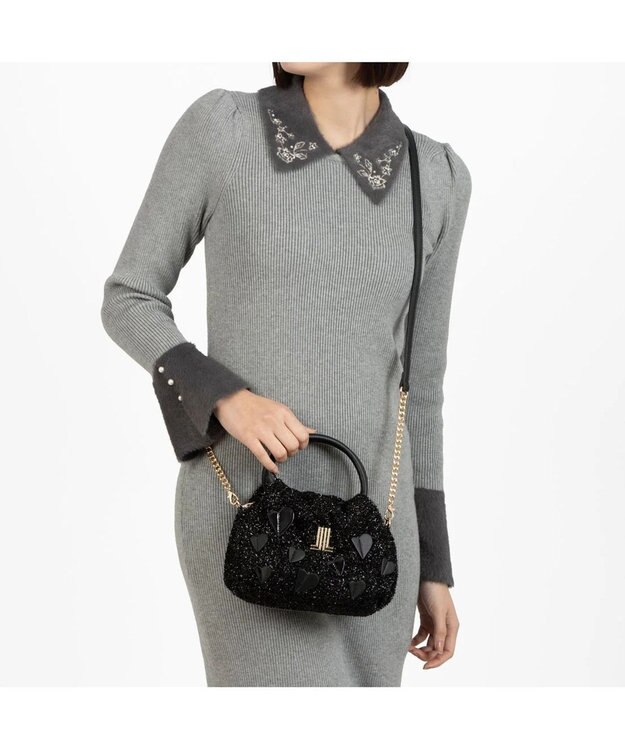 LANVIN en Bleu エタンセルⅡ 2WAYハンドバッグ ブラック