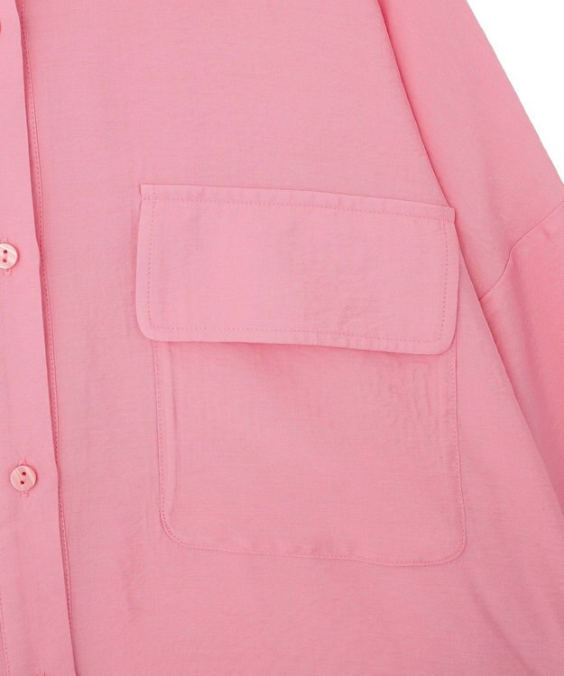 earth music&ecology Ｗポケットシャツ Pink