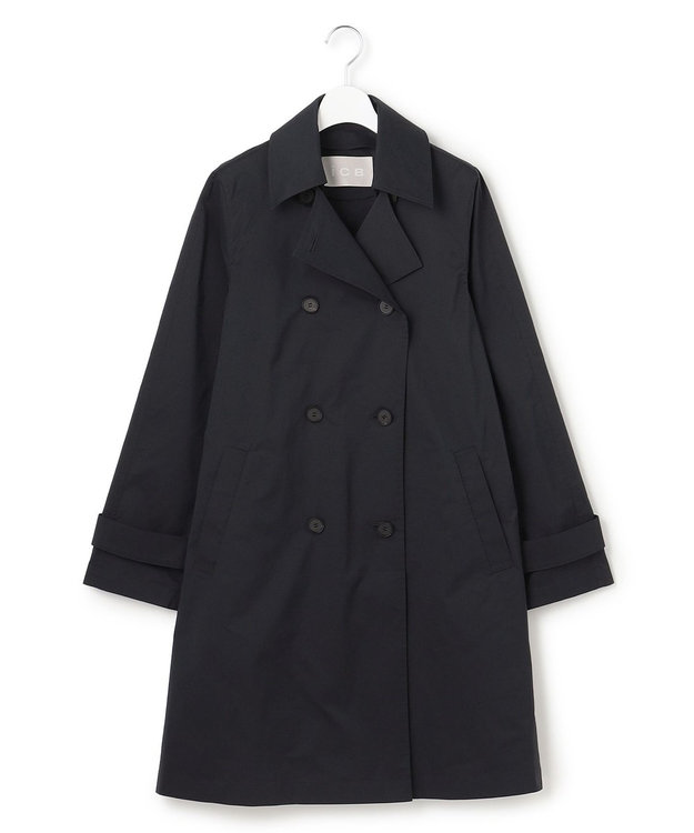 ICB 【2WAY仕様】メモリーストレッチタフタ トレンチコート ネイビー