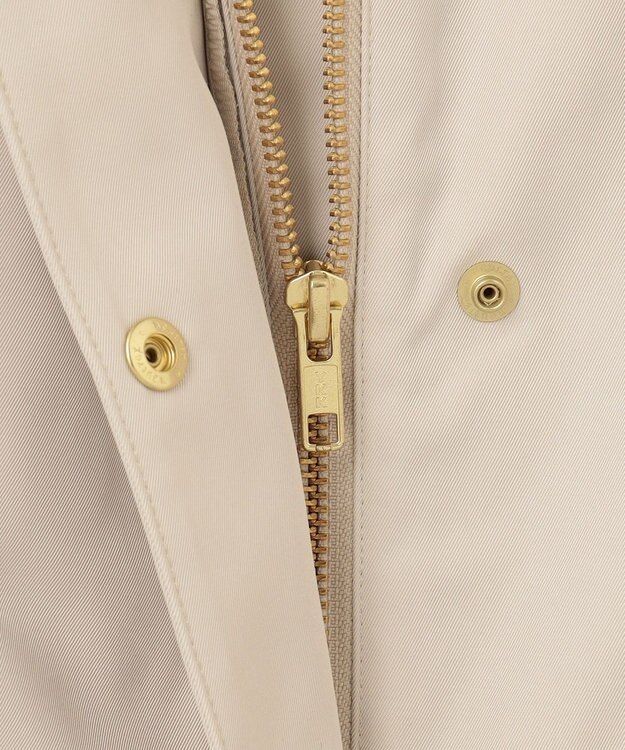 23区 S 【洗える】ライトツイル ノーカラーコート ベージュ系